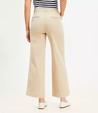 Petite Palmer Wide Leg Crop Pants Twill