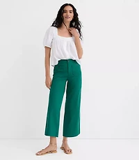 Petite Palmer Wide Leg Crop Pants Twill