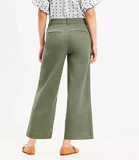 Petite Palmer Wide Leg Crop Pants Twill