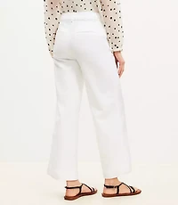 Petite Palmer Wide Leg Crop Pants Twill