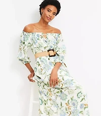 Floral Off The Shoulder Maxi Dress