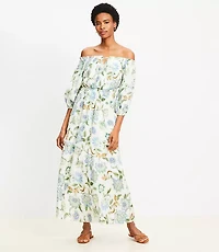 Floral Off The Shoulder Maxi Dress