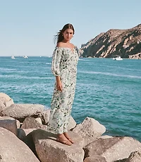 Floral Off The Shoulder Maxi Dress