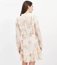 Petite Floral Ruffle Mini Dress