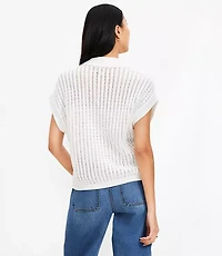 Mesh Stitch Wedge Sweater