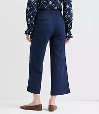 Tall Palmer Wide Leg Crop Pants Twill