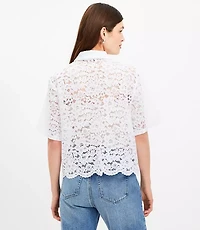 Floral Lace Short Sleeve Top