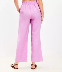 LOFT Beach Linen Blend Wide Leg Pants