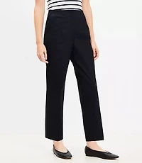 Petite Darted Straight Pants in Twill
