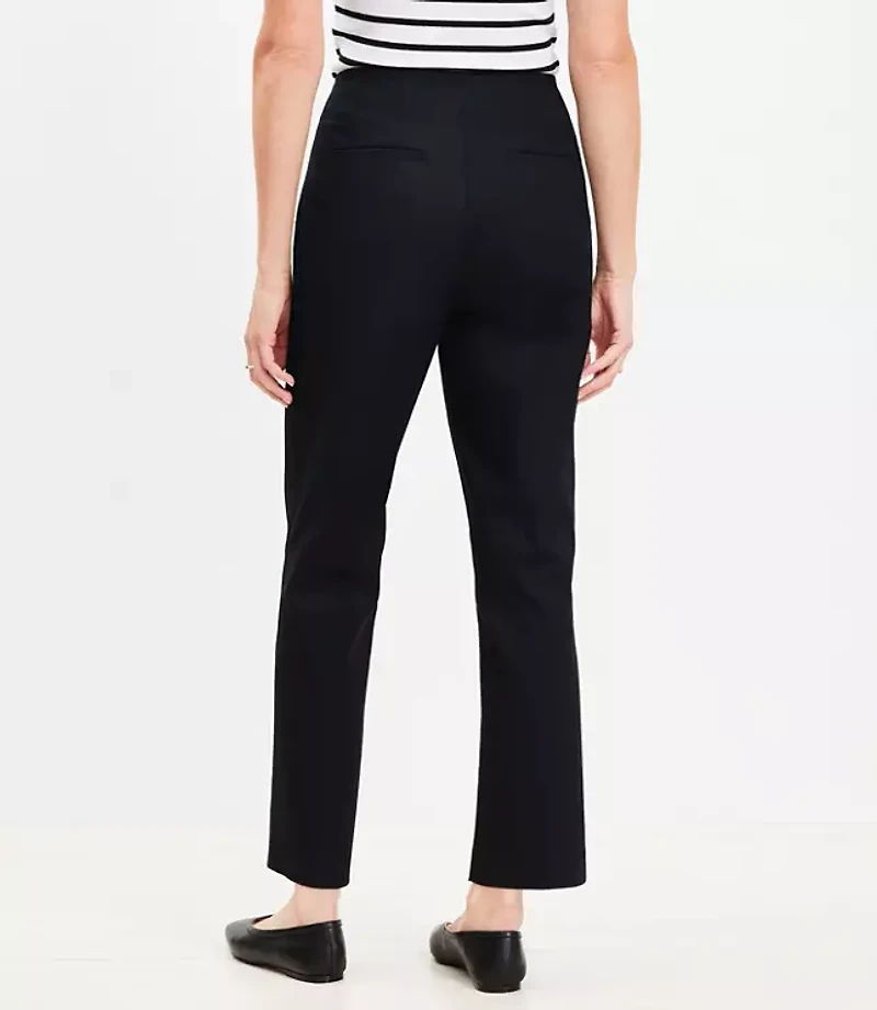 Petite Darted Straight Pants in Twill