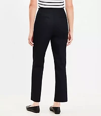 Petite Darted Straight Pants in Twill
