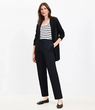 Petite Darted Straight Pants in Twill