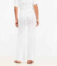 LOFT Beach Pointelle Wide Leg Pants