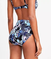 LOFT Beach Floral High Waist Bikini Bottom