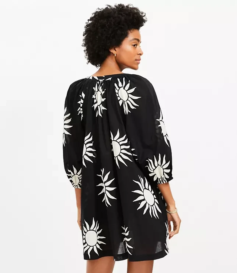 LOFT Beach Sunny Bubble Sleeve Pocket Swimsuit Coverup