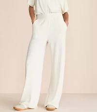Lou & Grey Heathered Signaturesoft Wide Leg Pants