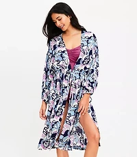 LOFT Beach Floral Kimono