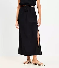 LOFT Beach Crinkle Midi Skirt