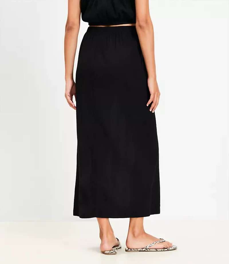 LOFT Beach Crinkle Midi Skirt
