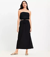 LOFT Beach Crinkle Midi Skirt