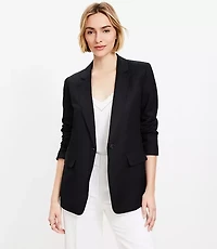 Linen Blend Fluid Modern Blazer