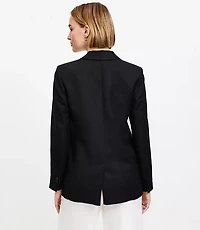 Linen Blend Fluid Modern Blazer