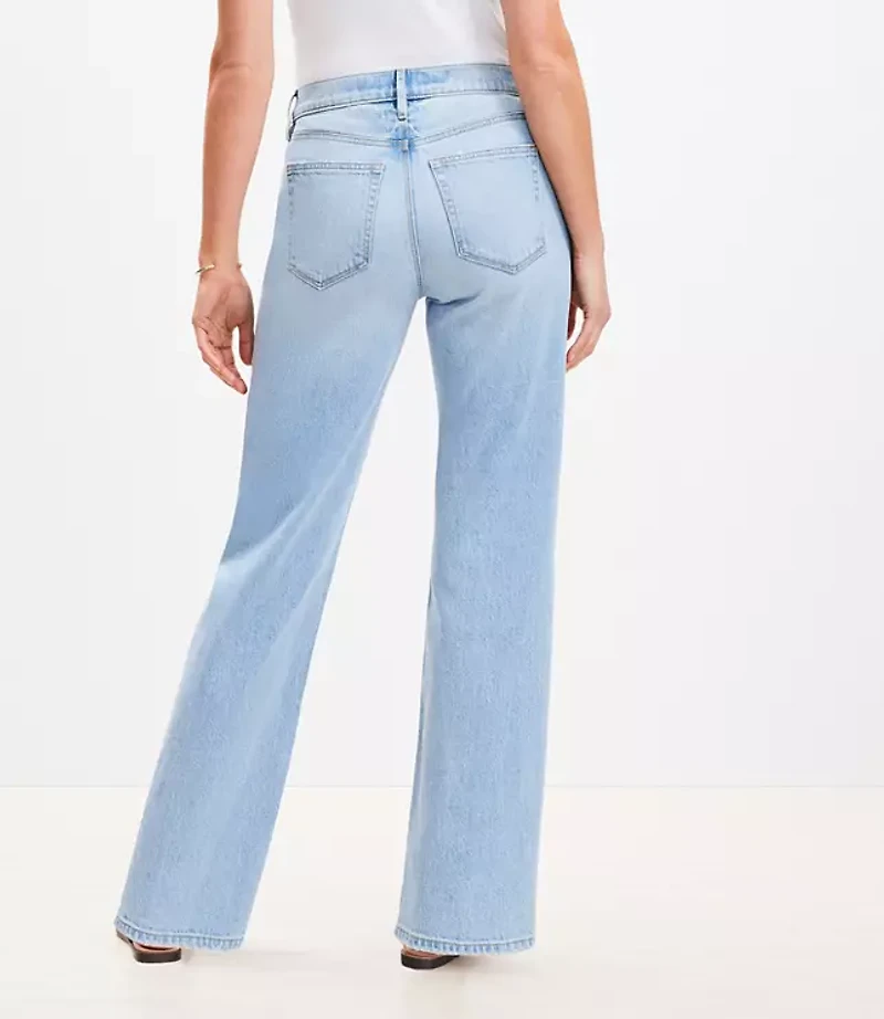 Mid Rise Relaxed Straight Jeans Wash