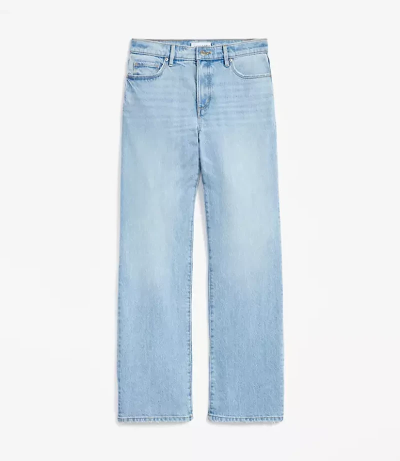 Mid Rise Relaxed Straight Jeans Wash