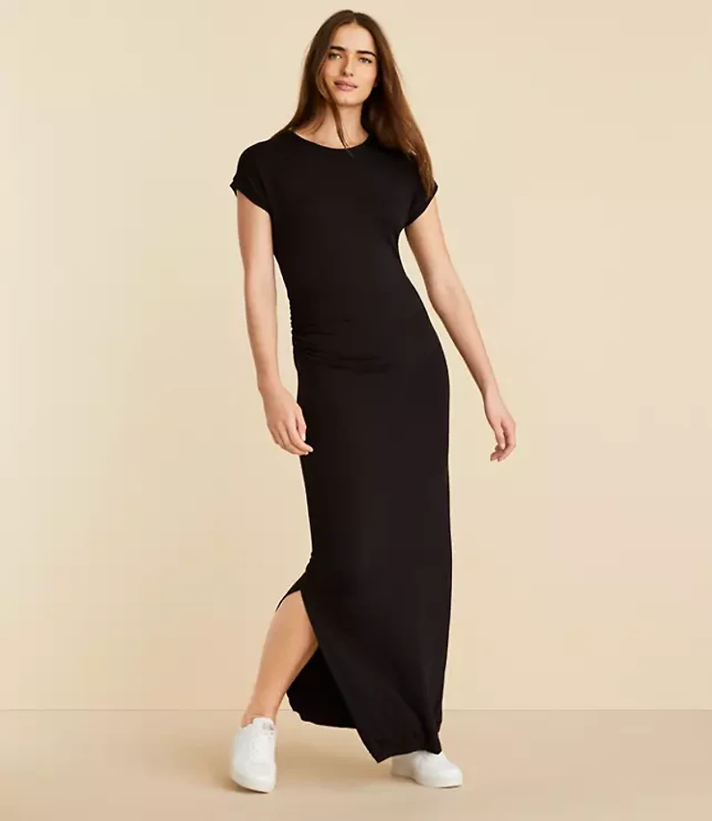 Lou & Grey Signaturesoft Side Cinched Midi Dress