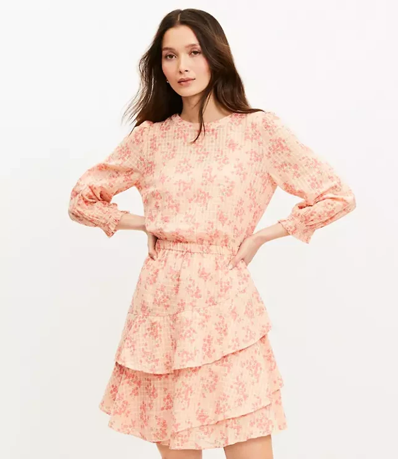 Petite Meadow Tiered Ruffle Mini Dress