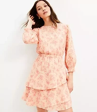 Petite Meadow Tiered Ruffle Mini Dress