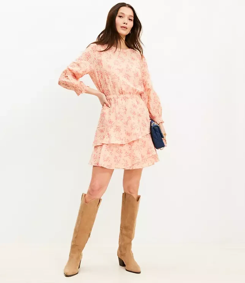 Petite Meadow Tiered Ruffle Mini Dress