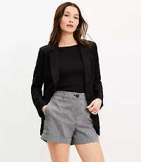 Petite Cuffed Shorts Cotton Linen