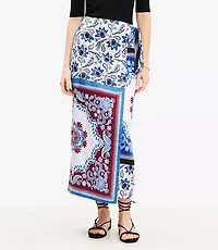 Tiled Wrap Midi Skirt