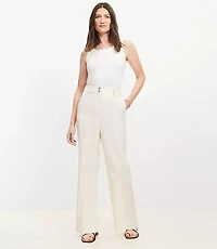 Petite Double Button Stovepipe Pants