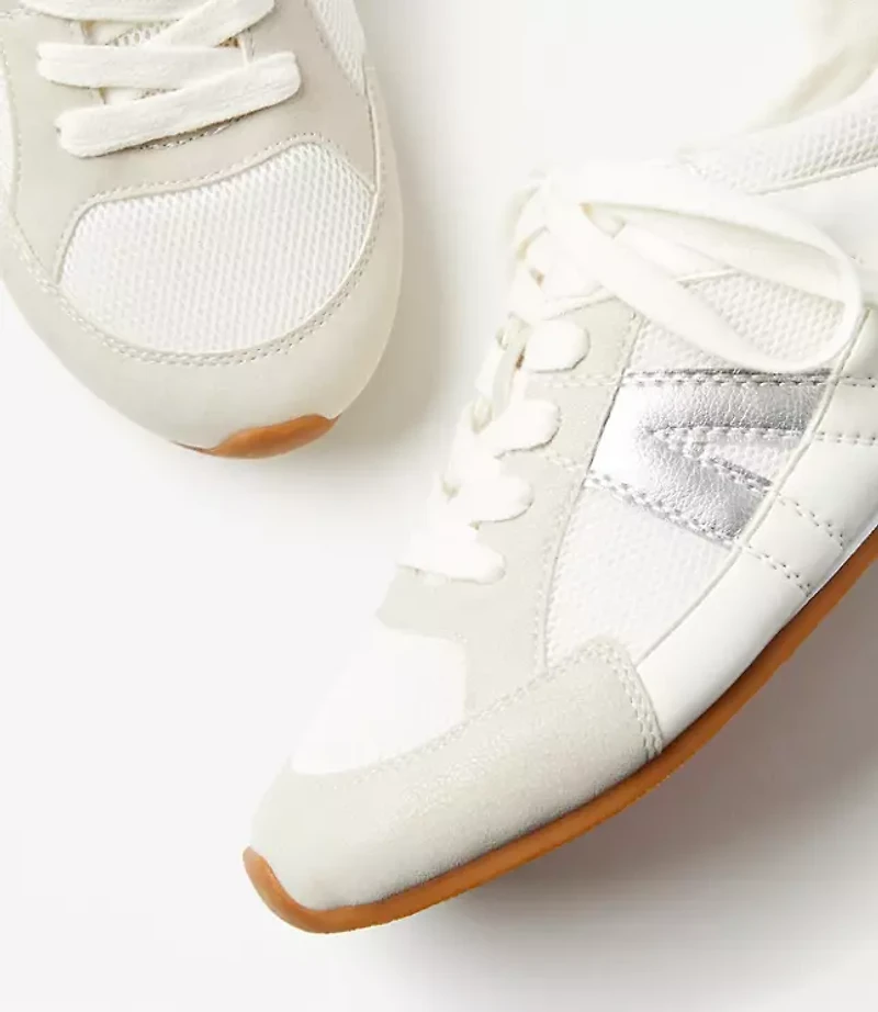 Metallic Low Profile Sneakers
