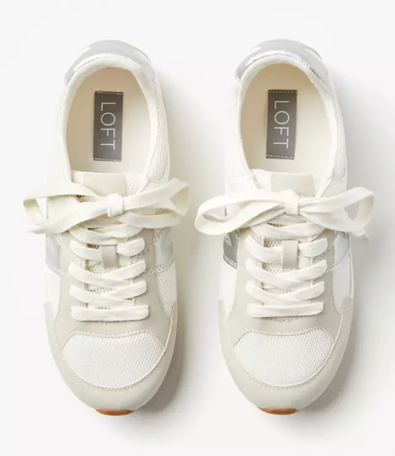 Metallic Low Profile Sneakers