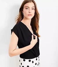 Shirred V-Neck Top