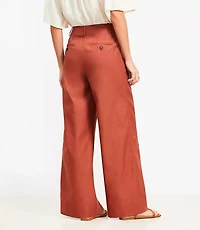Pintucked Wide Leg Pants