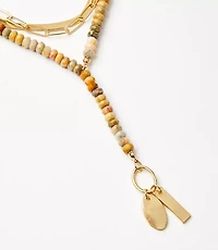 Cluster Beaded Layered Necklace Set
