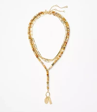 Cluster Beaded Layered Necklace Set