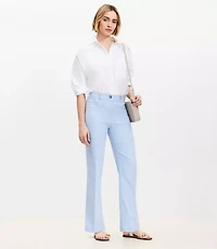 Petite Parker Straight Pants Cotton Linen