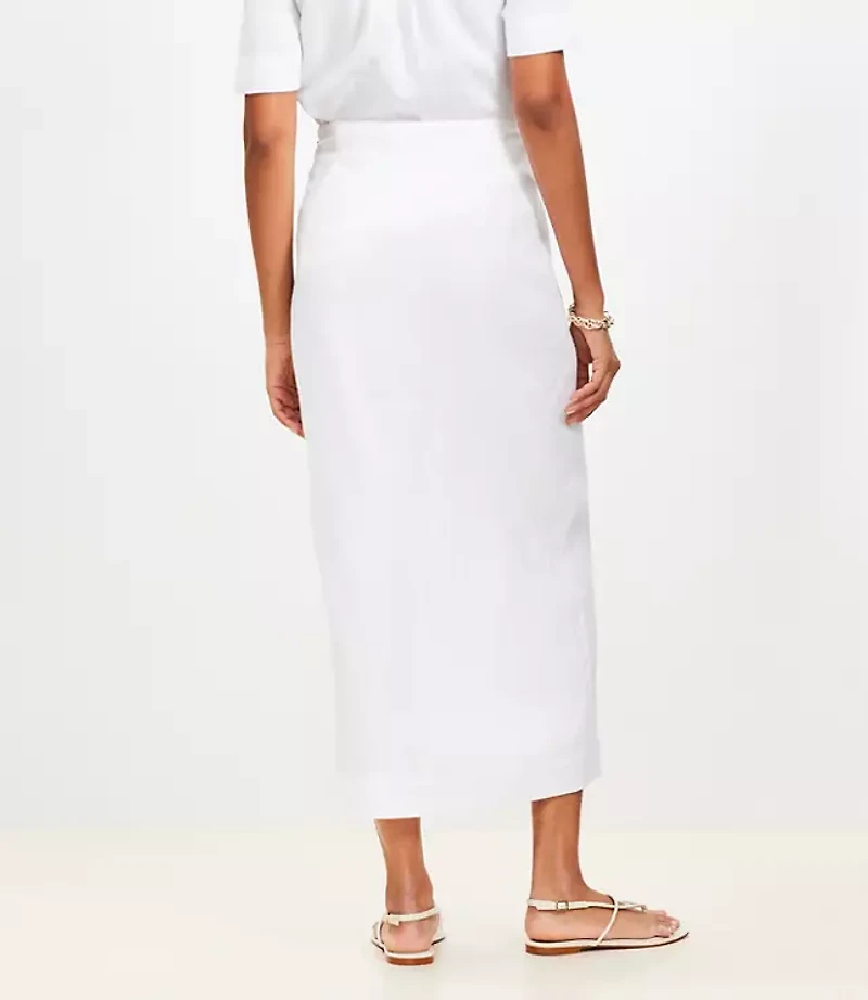 Linen Column Maxi Skirt