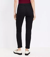 Petite Girlfriend Jeans Washed Black