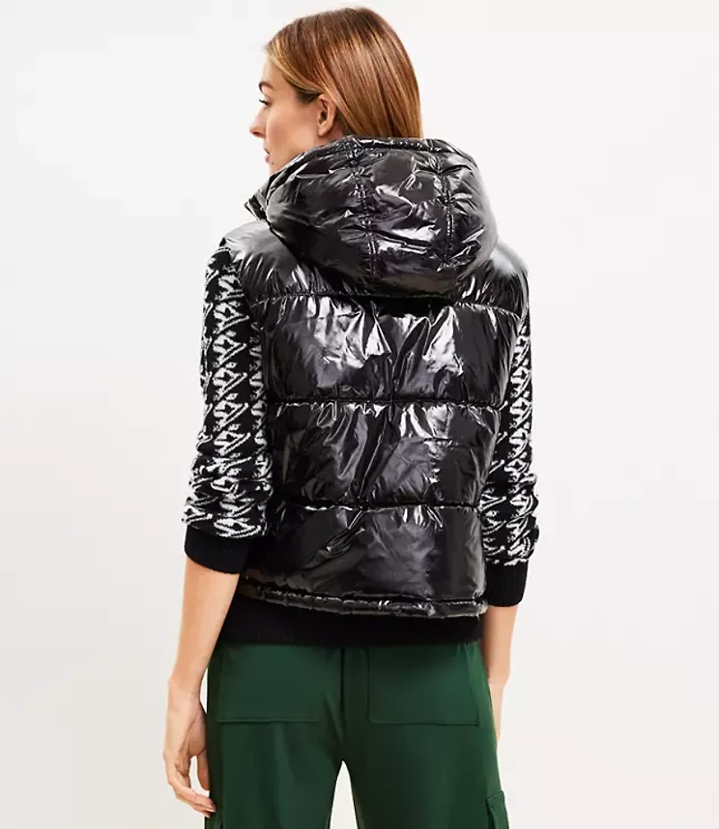 Lou & Grey Hooded Active Puffer Vest