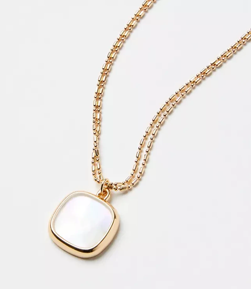 Double Chain Pendant Necklace