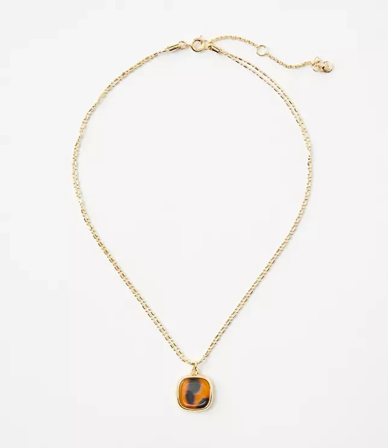 Double Chain Pendant Necklace