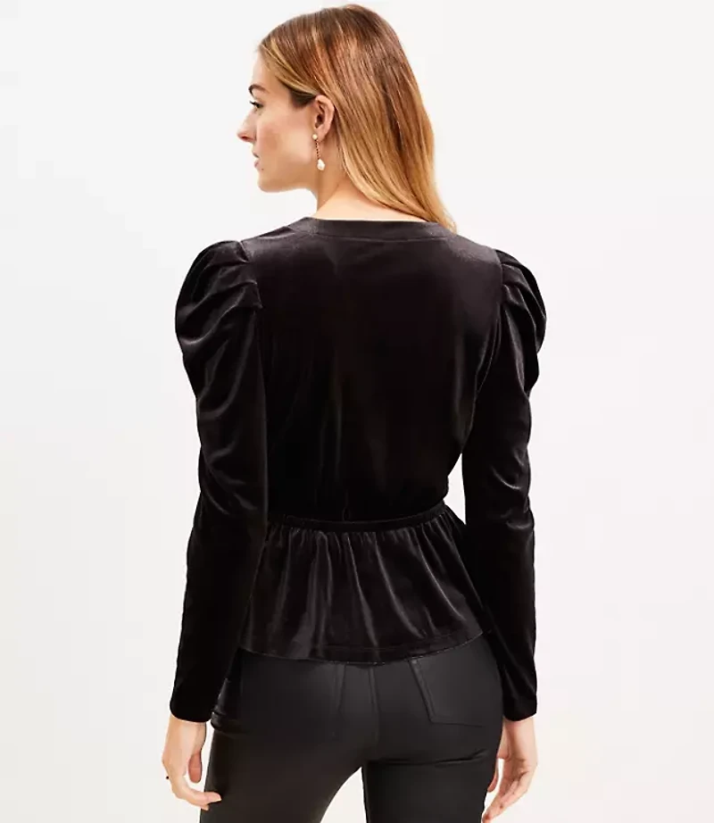 Velour Wrap Top