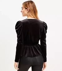 Velour Wrap Top