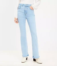 High Rise Slim Flare Jeans in Light Wash